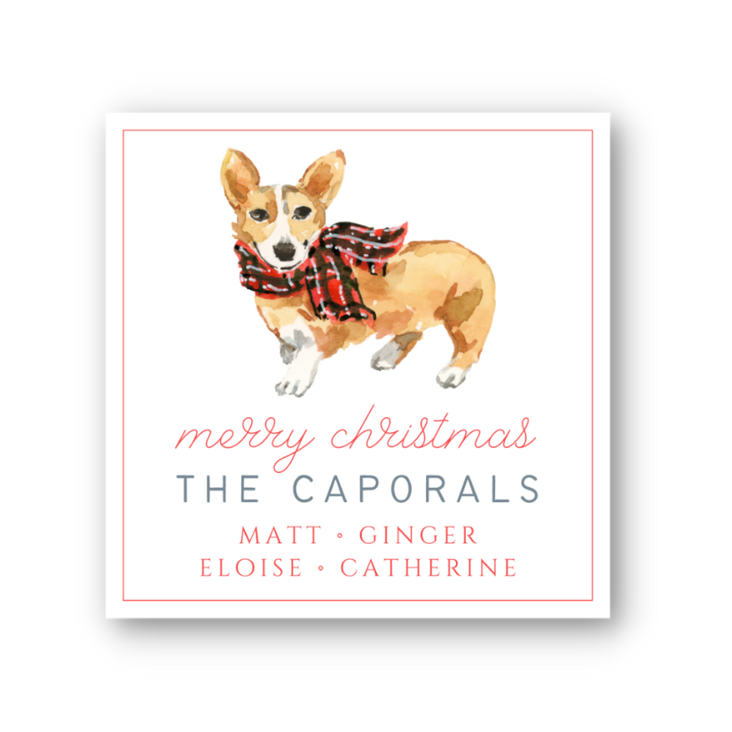 A Corgi Christmas Gift Tag
