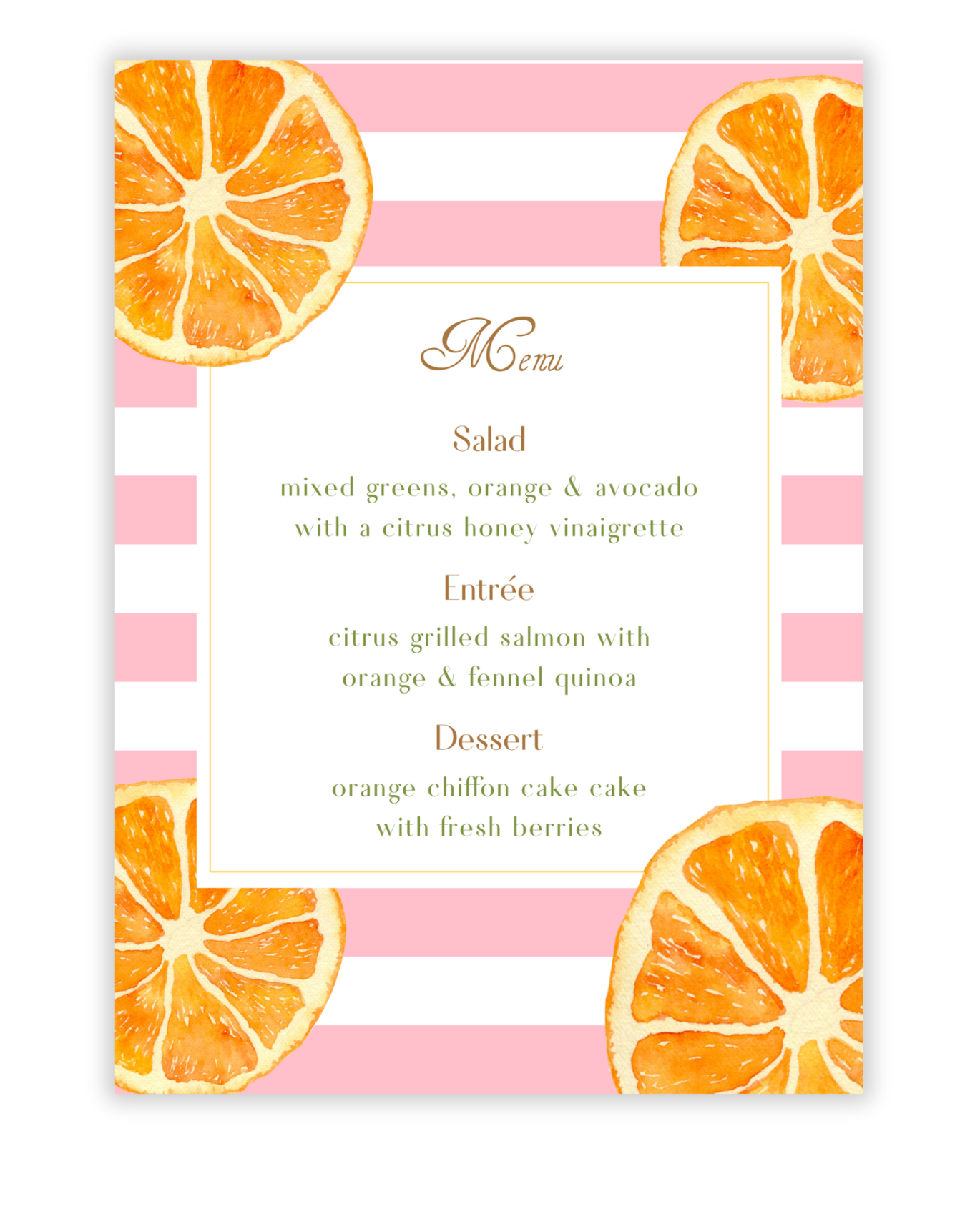 Citrus Menu