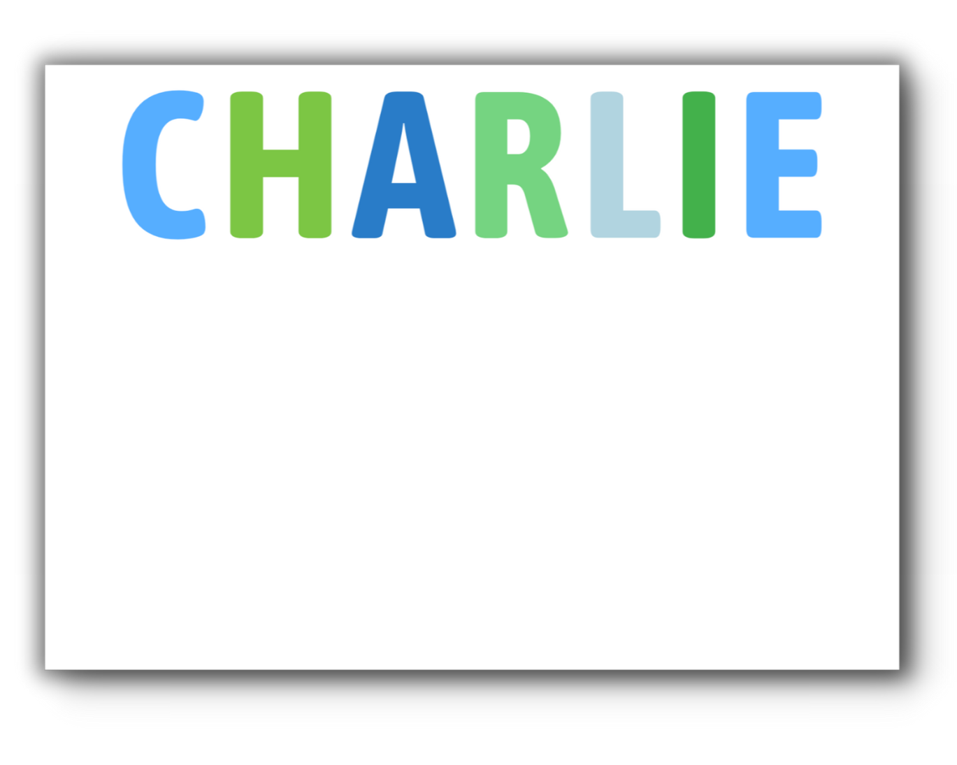 Large Colorblock Note Card