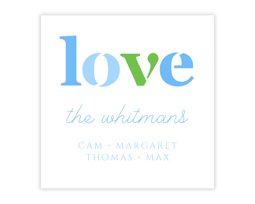 Love Colorblock Gift Tag