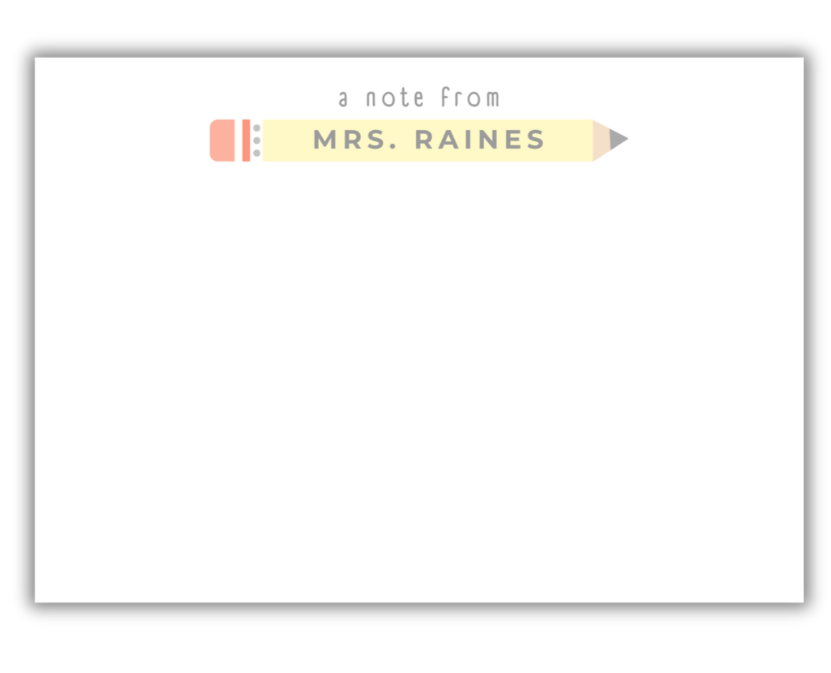Pencil Note Card