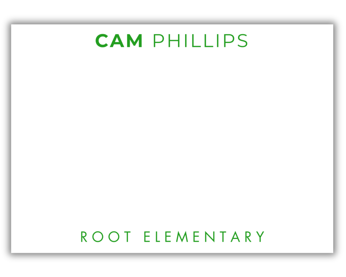 School Spirit Note Card