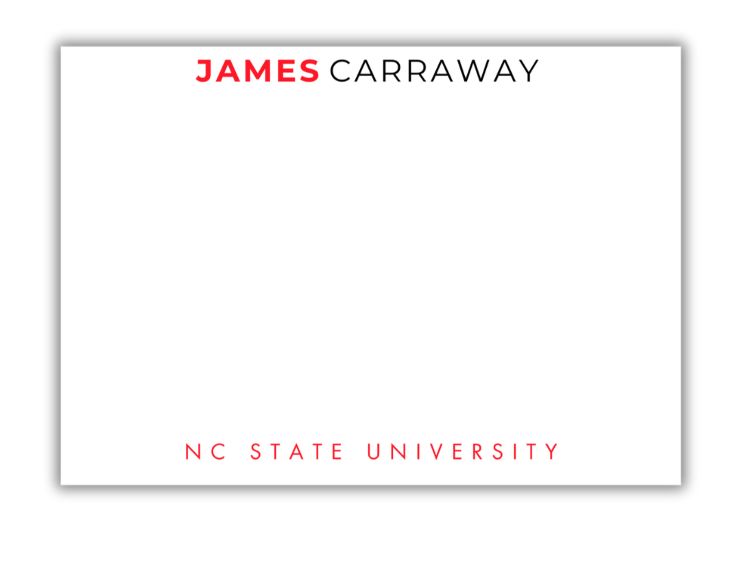 Undergrad Note Card