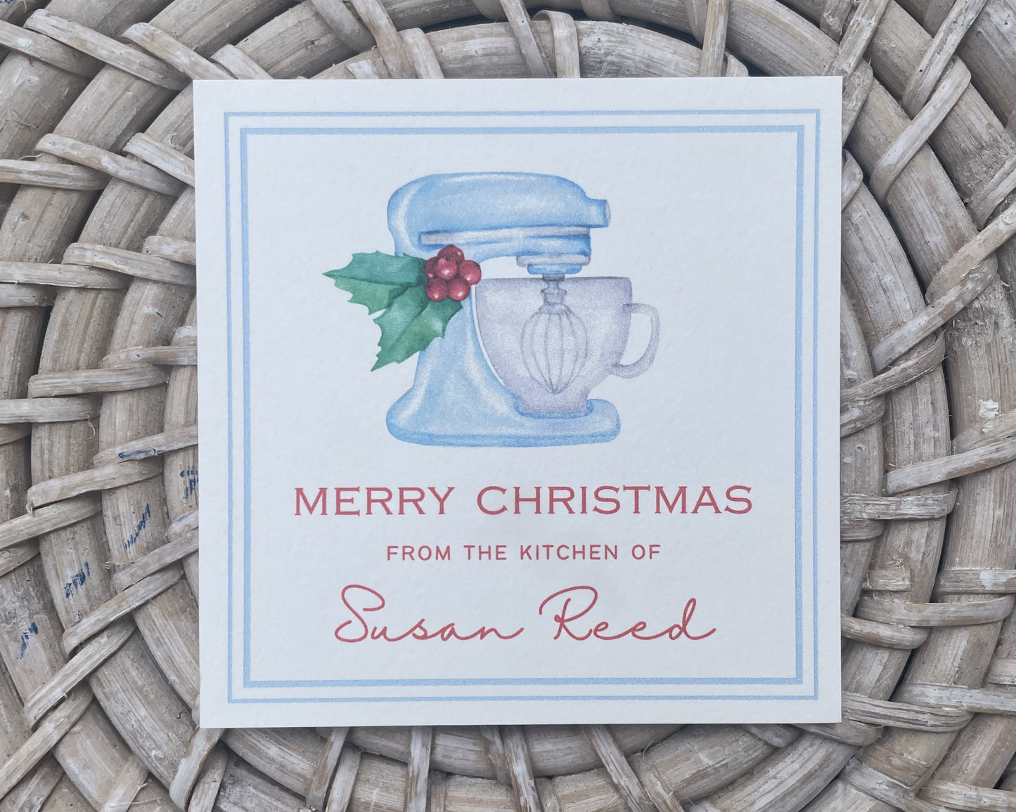 Blue Holiday Mixer - Gift Tag