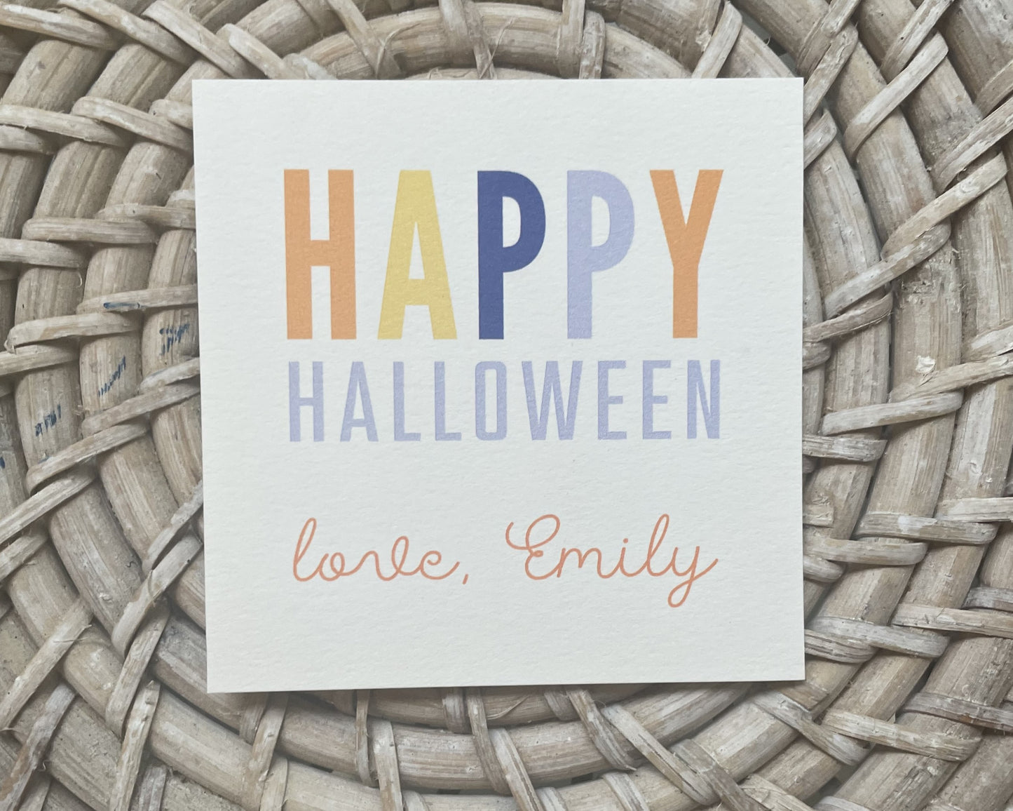 Colorblock Halloween Gift Tag