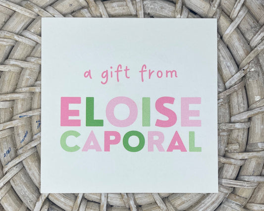 Name Colorblock Gift Tag