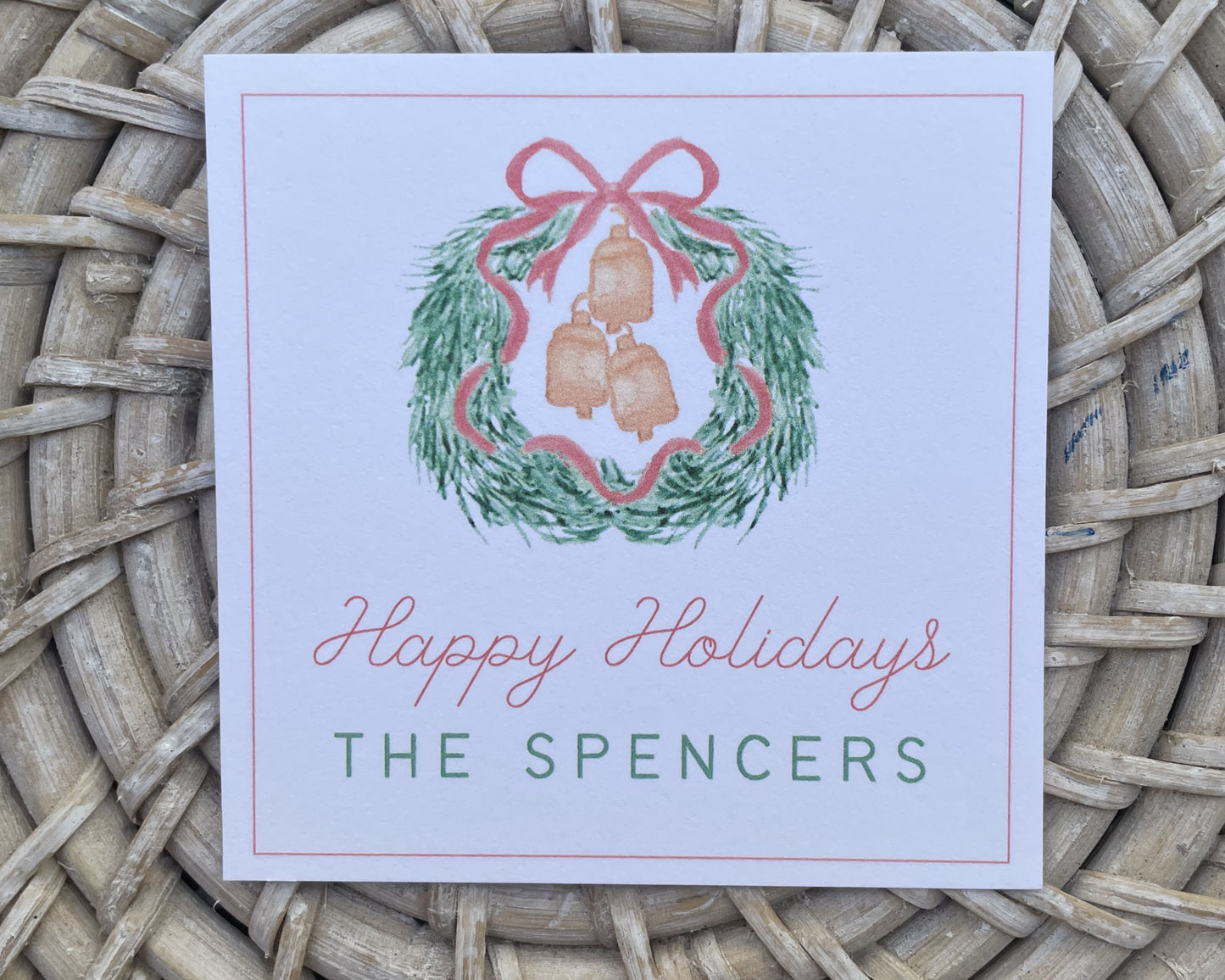 Wreath + Ribbon Gift Tag