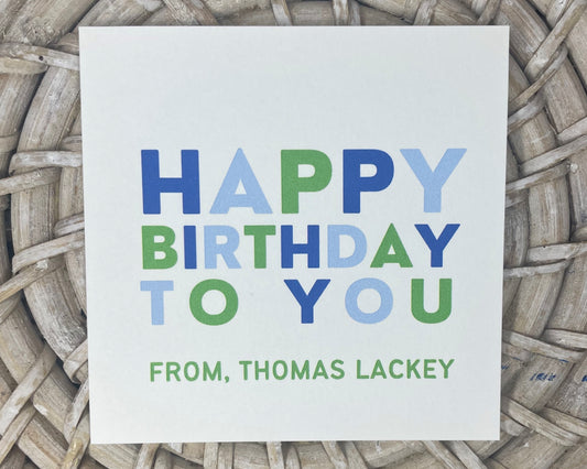 Birthday Colorblock Gift Tag