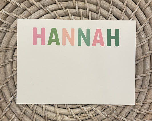 Large Colorblock Note Card