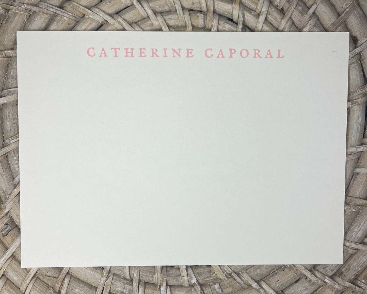 English Press Note Card