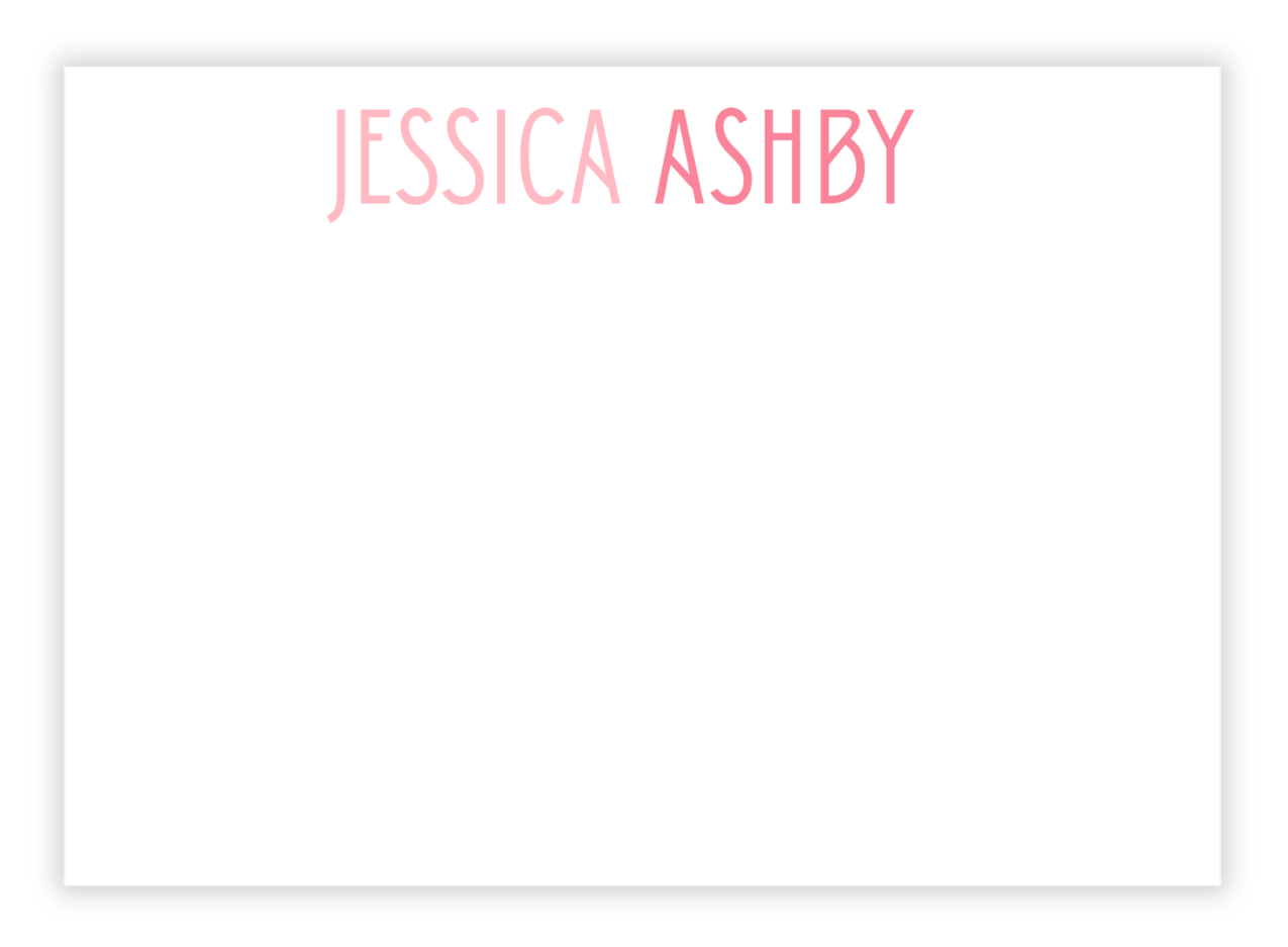 Olivia Colorblock Note Card