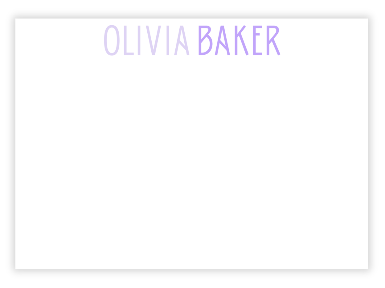 Olivia Colorblock Note Card