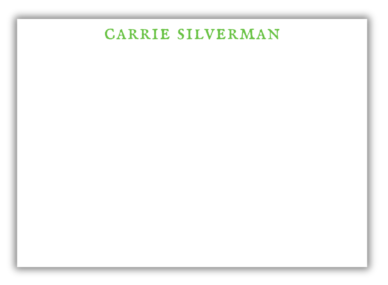 English Press Note Card