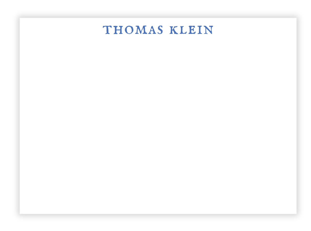 English Press Note Card