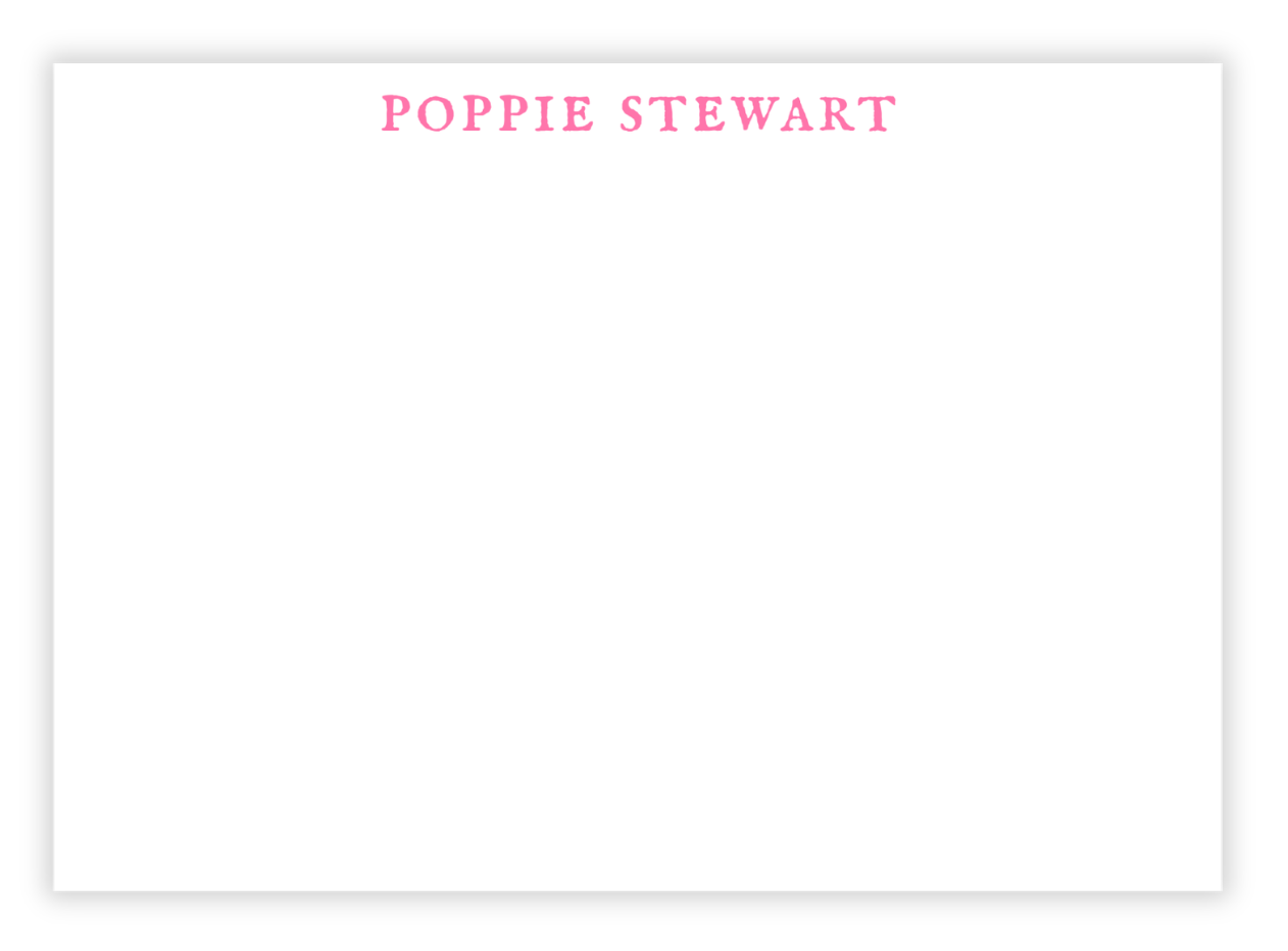 English Press Note Card