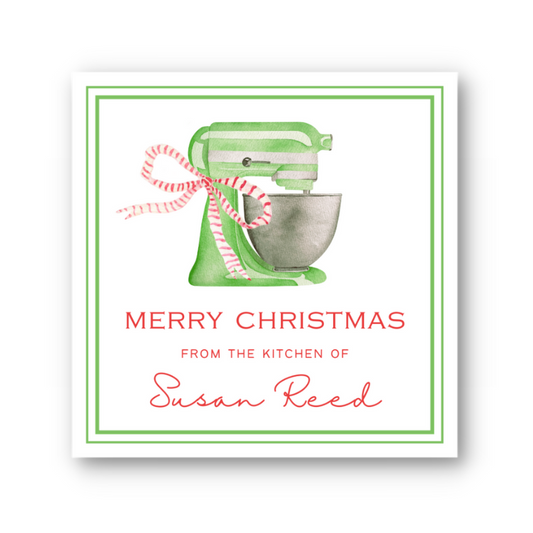 Green Holiday Mixer - Gift Tag