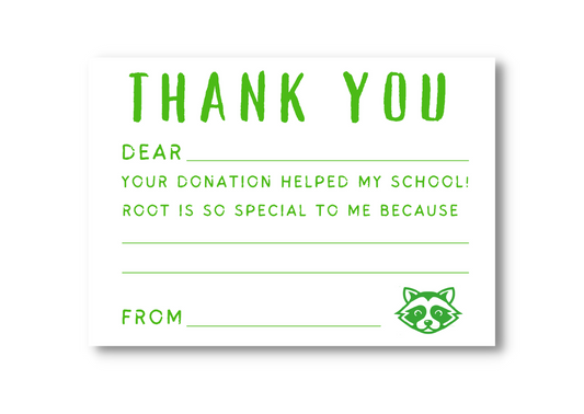 Elementary School "Thank You" Note Cards