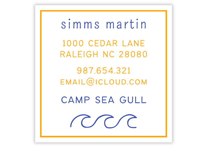 Camp Calling Card