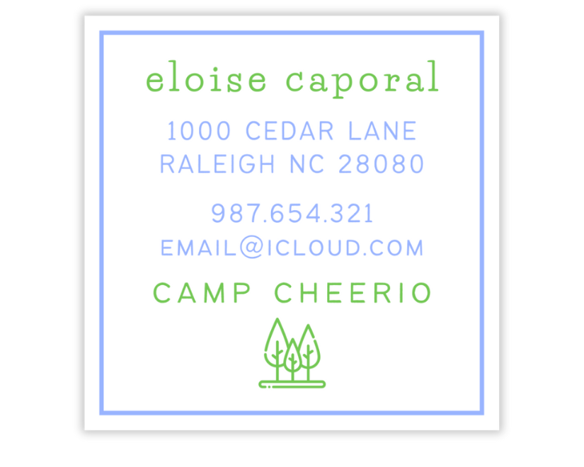 Camp Calling Card