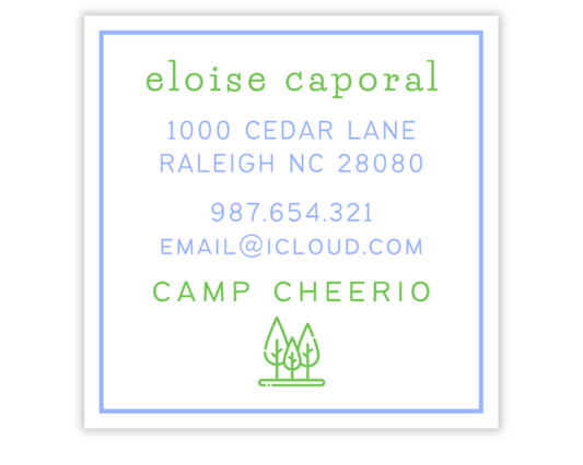 Camp Calling Card