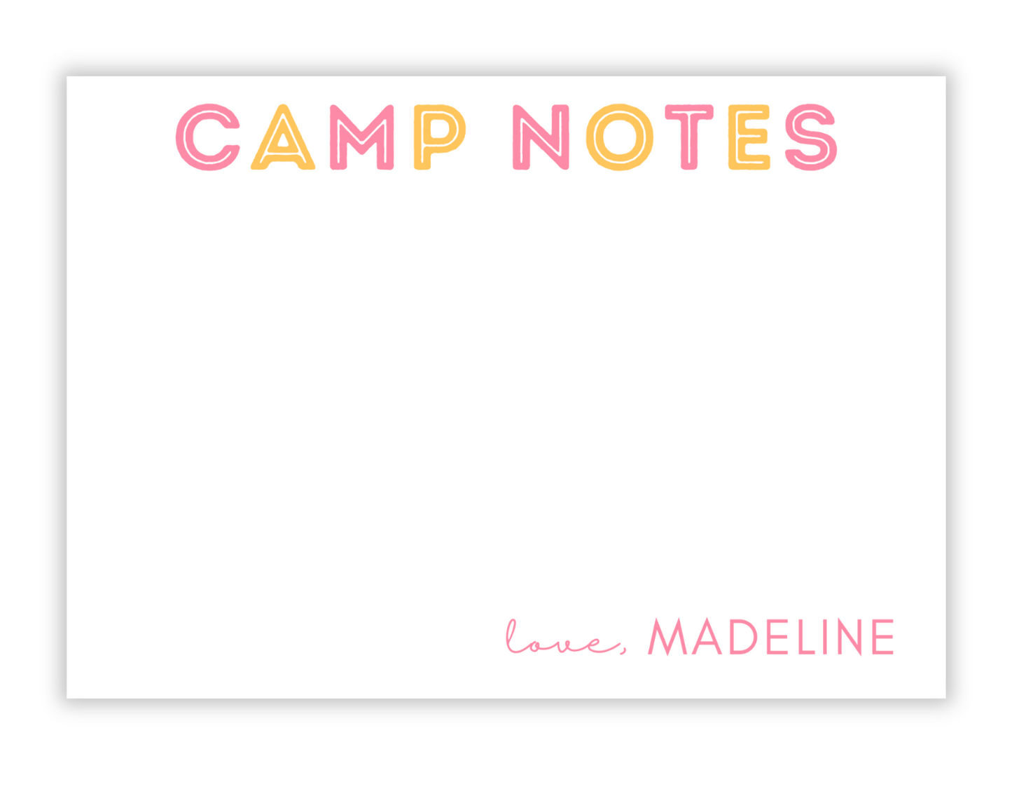 Camp Note Cards