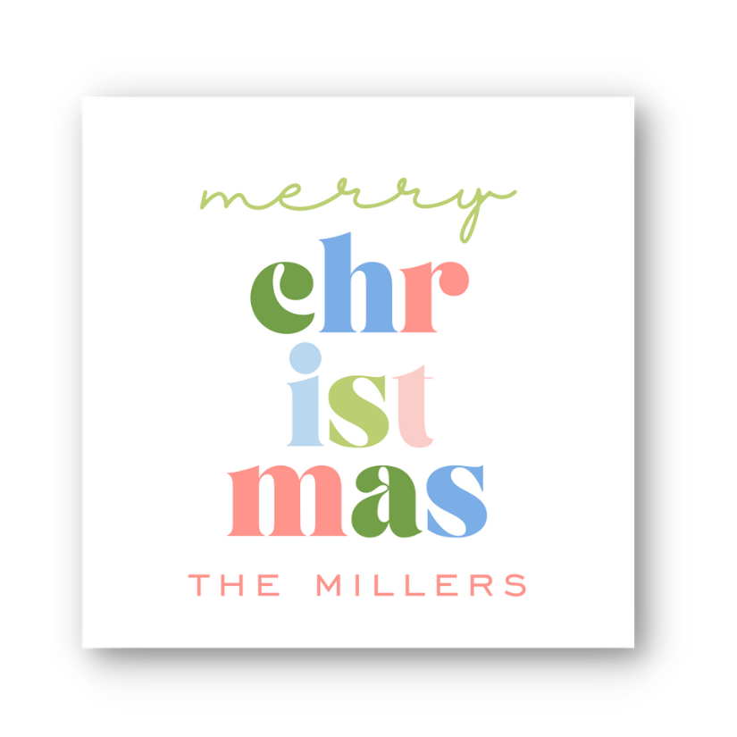 Colorful Christmas Gift Tag