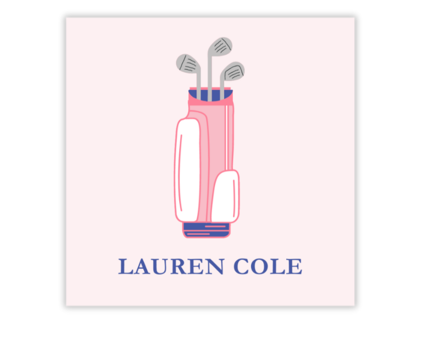 Golf Bag Gift Tag