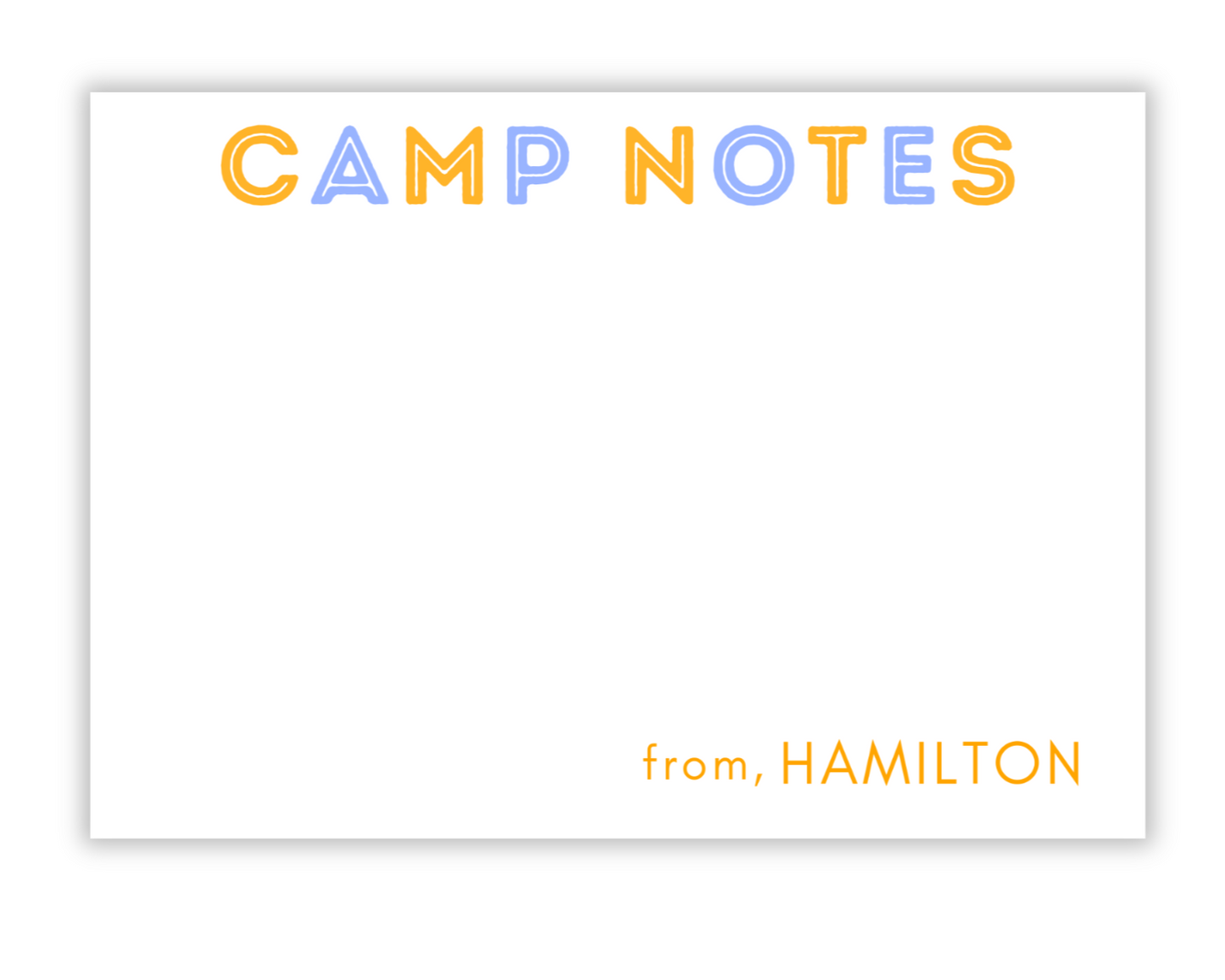 Camp Note Cards