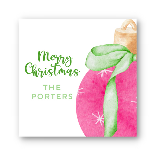 Pink Ornament Gift Tag
