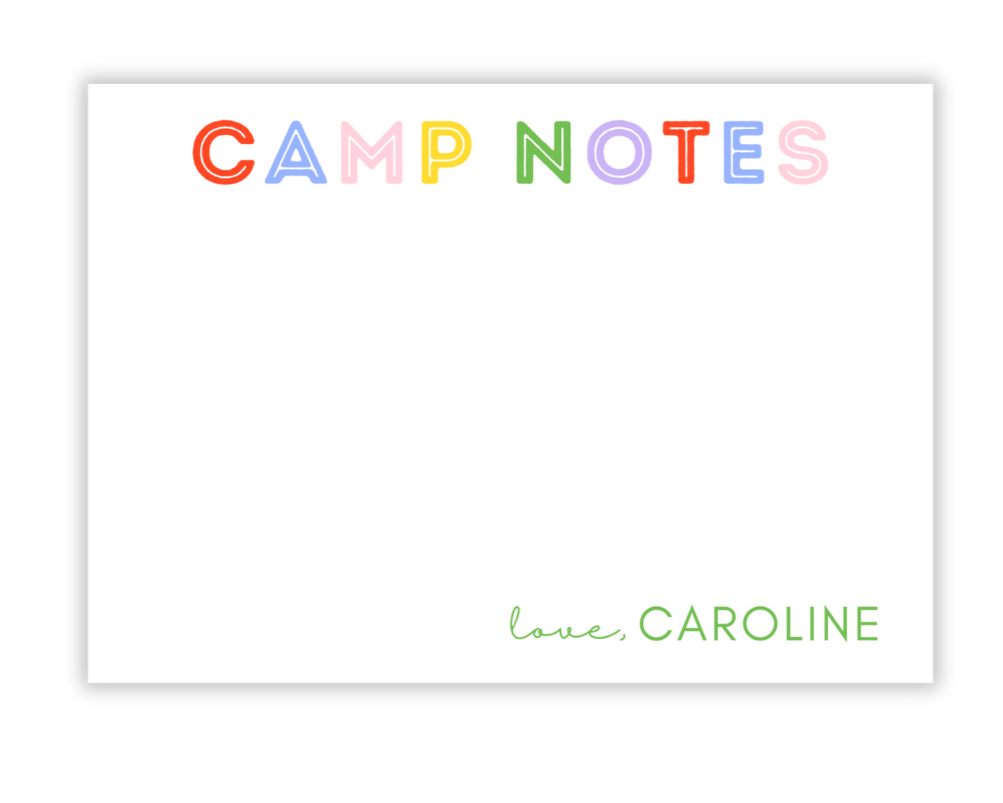 Camp Note Cards