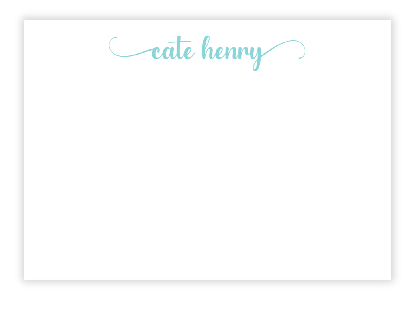 Script Cards Elegant Script Note Card – Langley + Lamm Paper