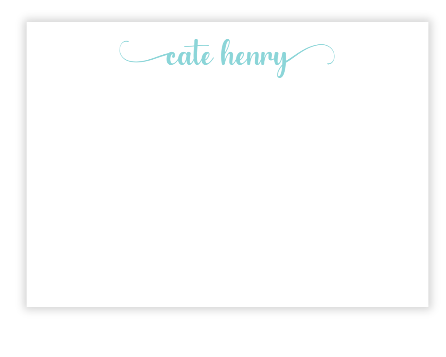 Elegant Script Note Card