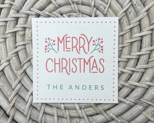 Red Berries Gift Tag