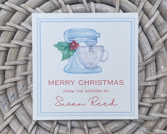 Blue Holiday Mixer - Gift Tag