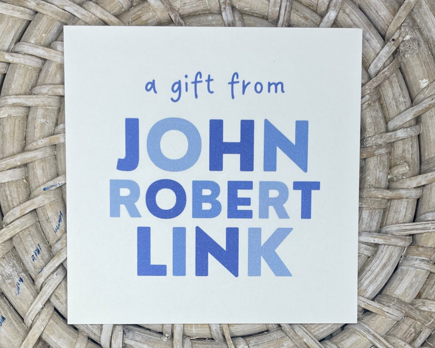 Name Colorblock Gift Tag