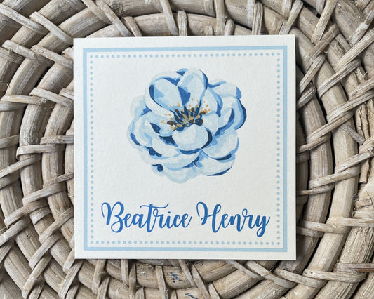 Blue Flower Gift Tag