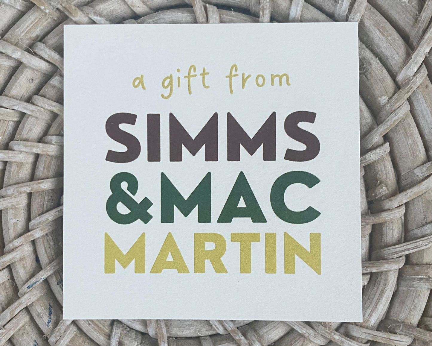 Block Camo Gift Tag