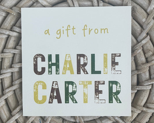 Rustic Camo Gift Tag