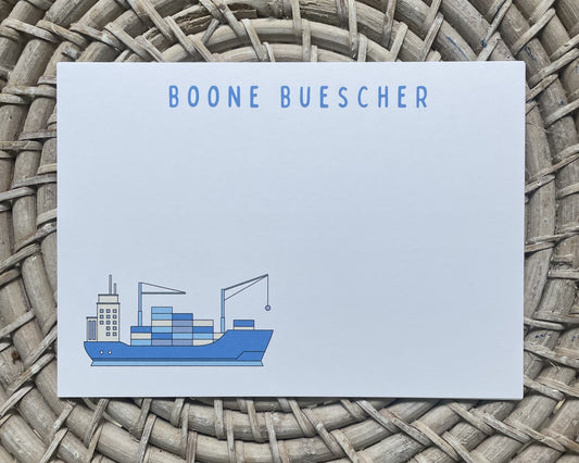 Cargo Ship Note Card