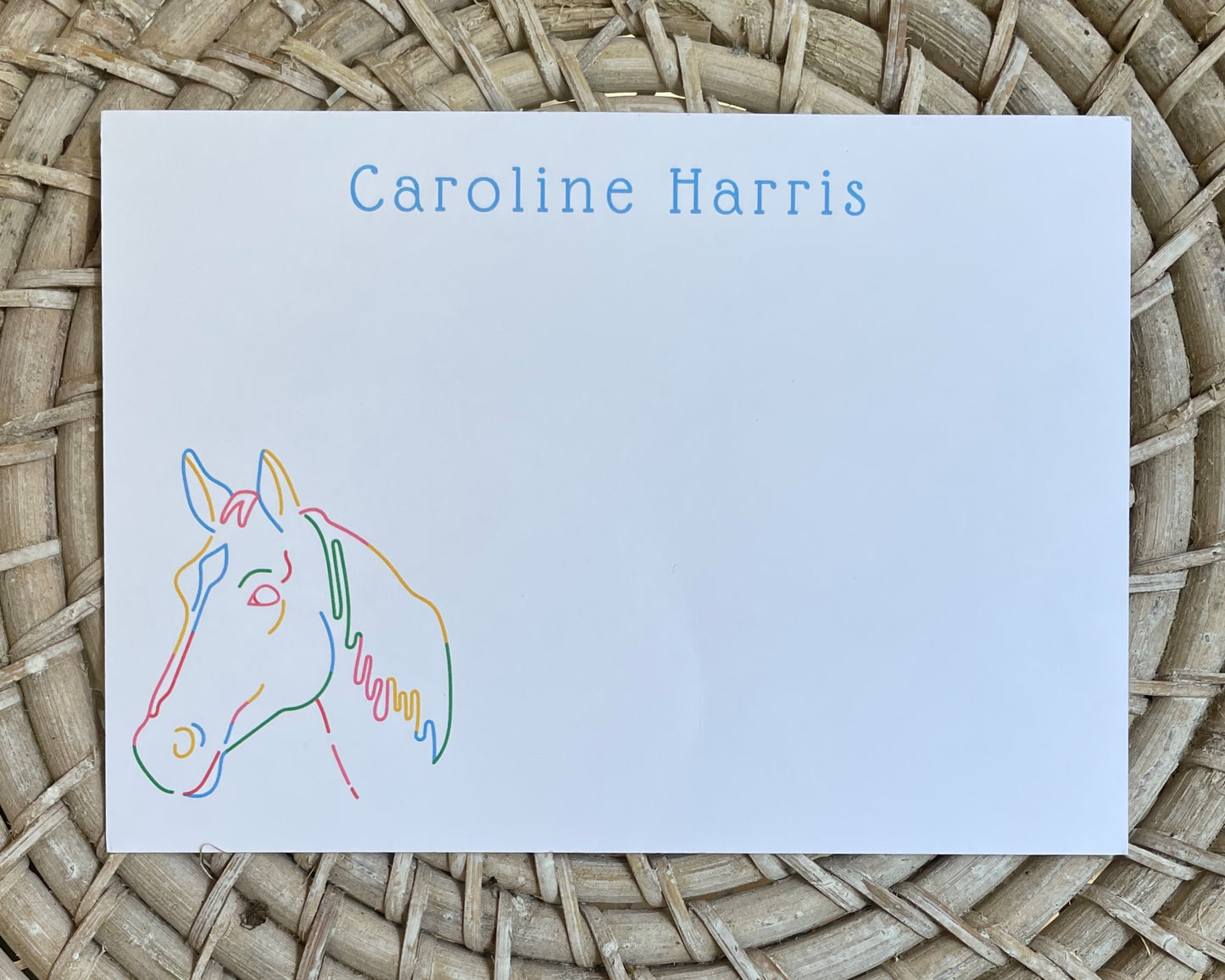 Rainbow Animal Note Card