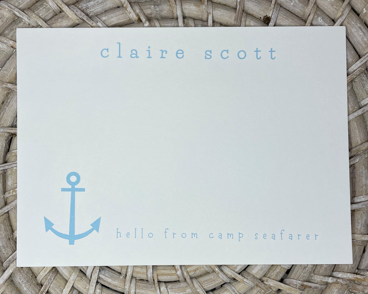 Hello From Camp Note Card