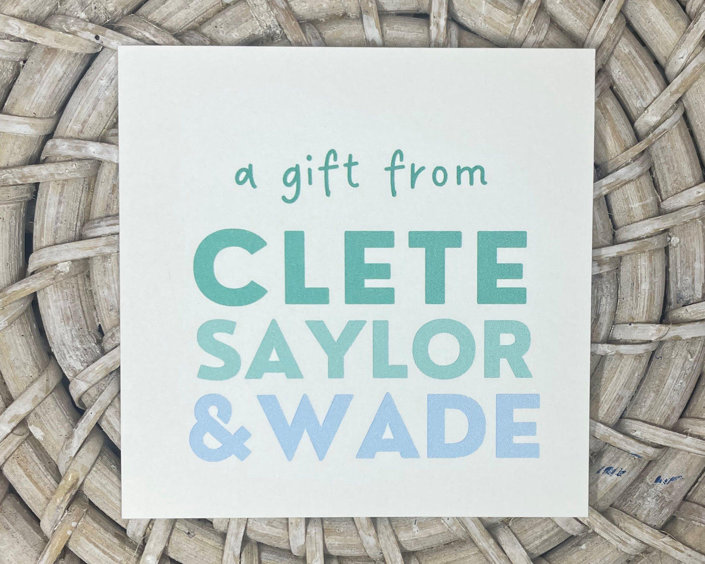 Name Colorblock Gift Tag