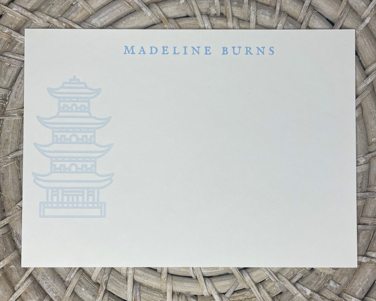 Chinoiserie Pagoda Note Card