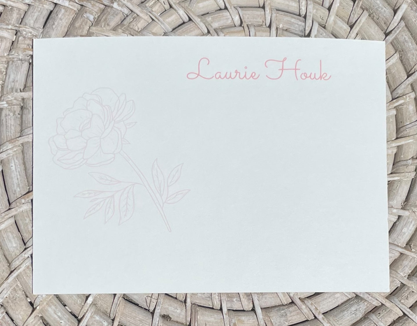 Peony Note Card