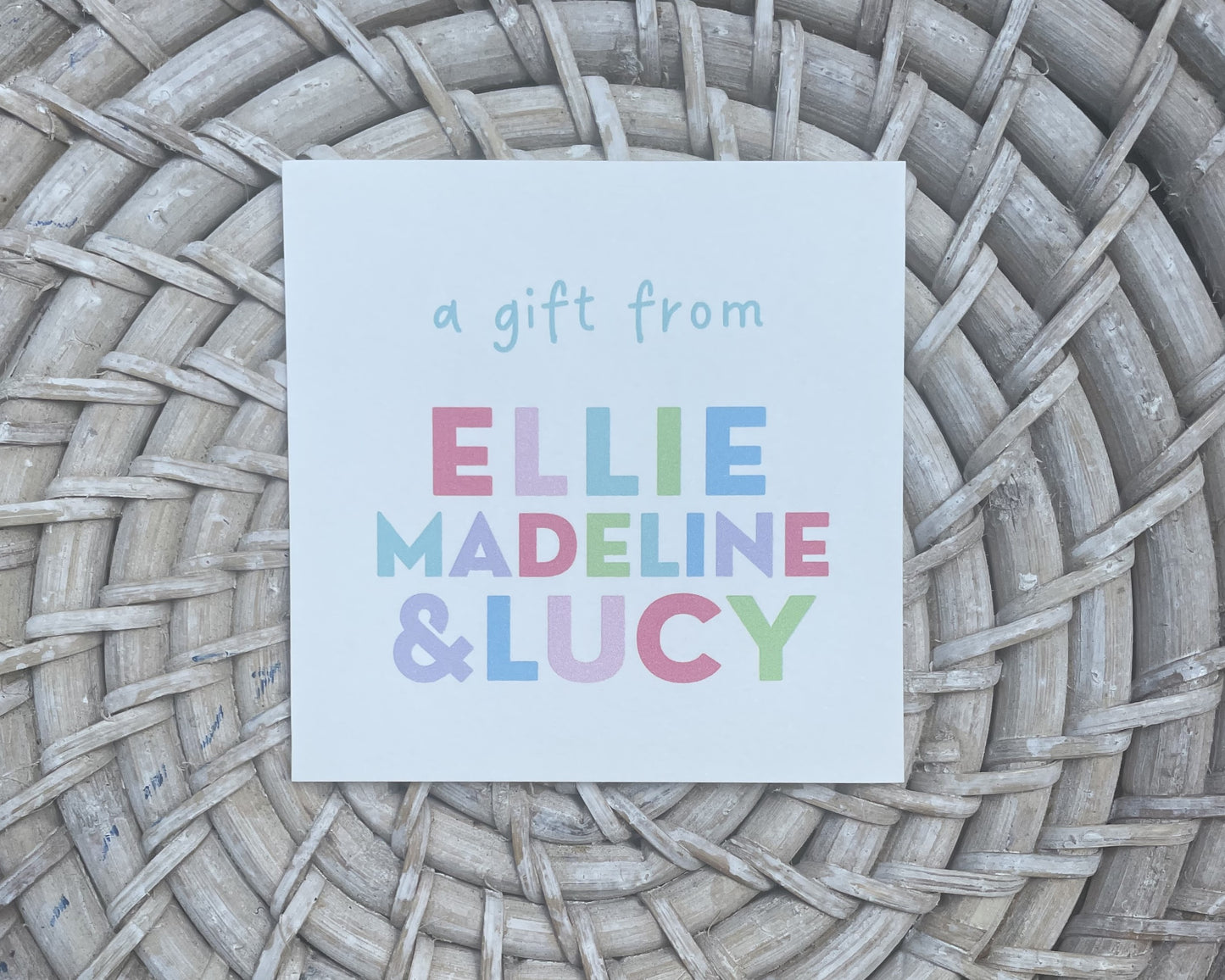 Name Colorblock Gift Tag